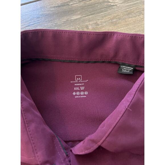 Michael Strahan Men's Purple Modern Fit Long Sleeves Button Down Shirt Size 2XL - Picture 4 of 5